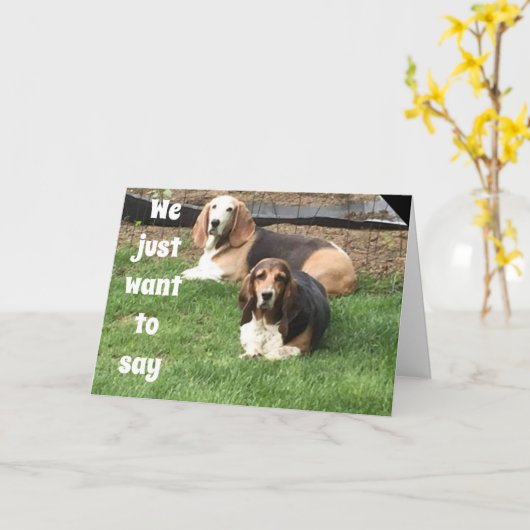 **40歳の誕生日**無料の犬 カード (黄色い花)