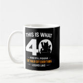 40歳の誕生日 猫好きのためのおもしろグッズ コーヒーマグカップ (左)