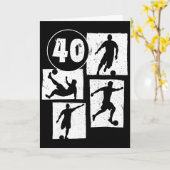 40歳の誕生日 男性 女性 サッカー選手 フットボール 40 カード (黄色い花)