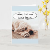 **40歳の誕生日**疲れた犬もおもしろい犬 カード (黄色い花)