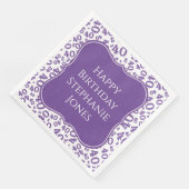 40歳の誕生日 紫/白 ブラケット ナンバー パターン (コーナー)