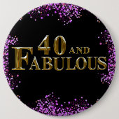 40歳の誕生日 缶バッジ (正面)