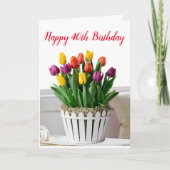 **40歳の誕生日**美しい女性を望む  カード (正面)