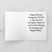 **40歳の誕生日**美しい女性を望む  カード (内部)