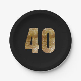 40歳の誕生日/記念日ペーパープレート ペーパープレート