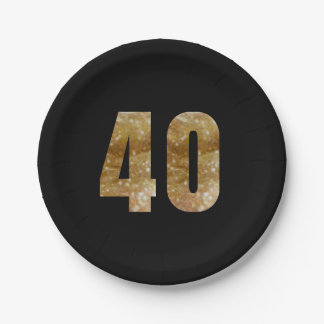 40歳の誕生日/記念日ペーパープレート ペーパープレート