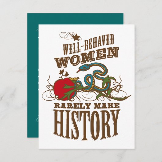 40歳の誕生日-野生の女性が歴史を作る 招待状 (正面/裏面)