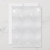 40歳の誕生日 銀 ゴールド グリッター 招待状 (裏面)