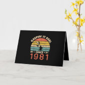 40歳の誕生日 - 1981年から釣りを楽しみ続けてます カード (黄色い花)