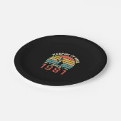 40歳の誕生日 – 1981年の魚釣り ペーパープレート (アングル)