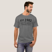 40歳の誕生日「1982年設立、40年の生涯 Tシャツ (正面フル)
