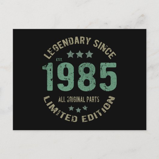 40歳の誕生日 1985 レジェンド 40歳の誕生日プレゼント ポストカード (正面)