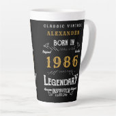 40歳の誕生日 1986年 レジェンダリーレトロ カフェラテマグ (右アングル)