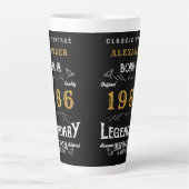 40歳の誕生日 1986年 レジェンダリーレトロ カフェラテマグ (正面)
