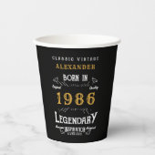40歳の誕生日 1986 レジェンダリーレトロ 紙コップ (正面)