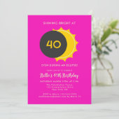 40歳の誕生日｜2025年部分日食パーティー 招待状 (スタンド正面)