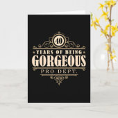 40歳の誕生日（40年の華やかさ） カード (黄色い花)