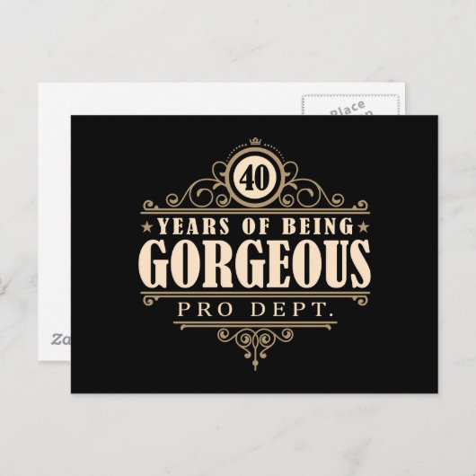 40歳の誕生日（40歳の豪華さ） ポストカード (正面/裏面)