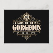 40歳の誕生日（40歳の豪華さ） ポストカード (正面)