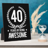 40歳の誕生日(40歳素晴らし) フォトプラーク (側面)