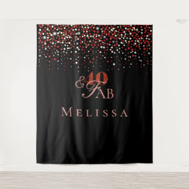 40歳の誕生日（40 & ファブ）お祝い用コンフェッティデザイン タペストリー