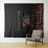 40歳の誕生日（40 & fab）お祝い用コンフェッティーデザイン タペストリー (インサイチュ(横))