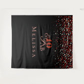 40歳の誕生日(40 & fab)コンフェッティデザイン タペストリー (正面(横))