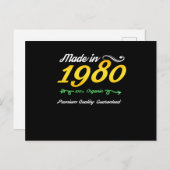 40歳の誕生日 80年代生まれ 1980年代の赤ちゃん 40年 ポストカード (正面/裏面)