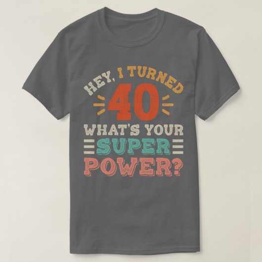 40歳の誕生日 Tシャツ (デザイン正面)