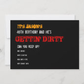 40歳の誕生日 - XXX それと何か 招待状 (裏面)