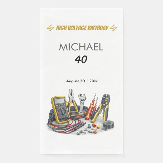 40歳の電気技師の誕生日パーティーにぴったりな「Still Shocking at 40」デザイン (正面)
