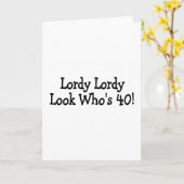 40歳の黒い方おめでとう カード (黄色い花)