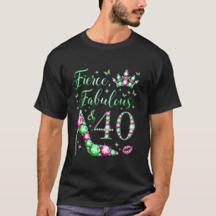 40歳の40歳の誕生日ピンクGrの激しい素晴らしい Tシャツ