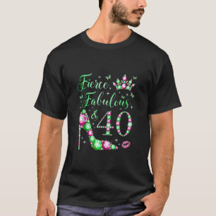 40歳の40歳の誕生日ピンクGrの激しい素晴らしい Tシャツ
