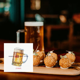 40歳をもう一度素晴らしくする ビール バースデーパーティー スタンダードカクテルナプキン