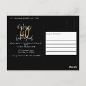 40歳を素敵に見せる 黒と金のマルチフォト ポストカード (裏面)