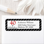 40歳エレガントと素晴らしい40歳の誕生日ブラック&ホワイト ラベル (インサイチュ)