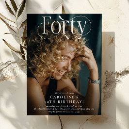 40歳エレガントの写真40歳のパーティー 招待状