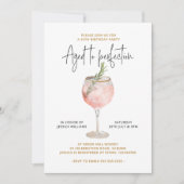 40歳エレガントの誕生日パーティーが完成 招待状 (正面)