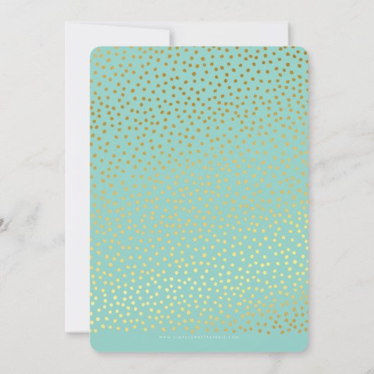 40歳エレガントの誕生日パーティー招待状スクリプトmint 招待状 (裏面)