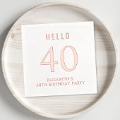 40歳エレガントの誕生日パーティー 箔ナプキン