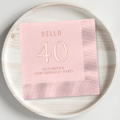 40歳エレガントの誕生日パーティー 箔ナプキン