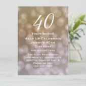 40歳エレガントの誕生日招待状 招待状 (スタンド正面)
