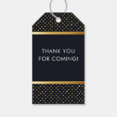 40歳エレガントパーソナライズされたの誕生日金ゴールドと黒 ギフトタグ (裏面)