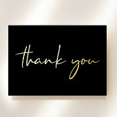 40歳エレガント誕生日ブラックフォイルサンキューカード 箔招待状