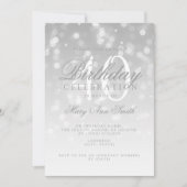 40歳エレガント誕生日銀《写真》ぼけ味の輝き 招待状 (正面)