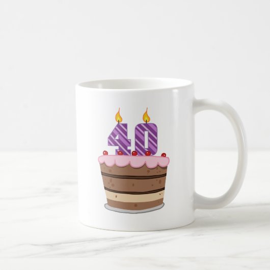 40歳オンお誕生日ケーキ コーヒーマグカップ (右)