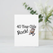 40歳オールドロック（ロッキングチェア） ポストカード (スタンド正面)