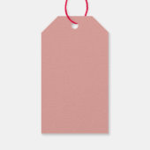 40歳カスタムの誕生日にピンクの応援 ギフトタグ (裏面)