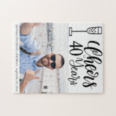 40歳カスタムの誕生日の記念応援への写真の写真 ジグソーパズル (横)